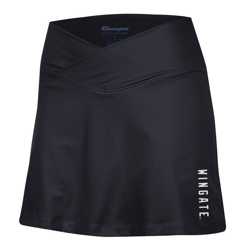 Ladies Black Wingate Fitted V Front Skort