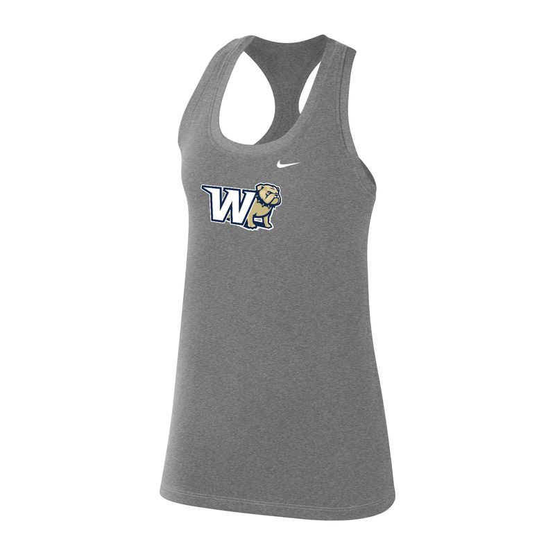 Ladies Grey W Full Standing Dog Behind Legend Classic Tank