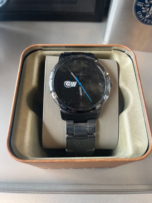 Black Stainless Dog Head W Watch