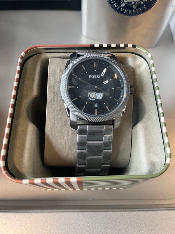 Smoke Stainless Steel Dog Head W Watch