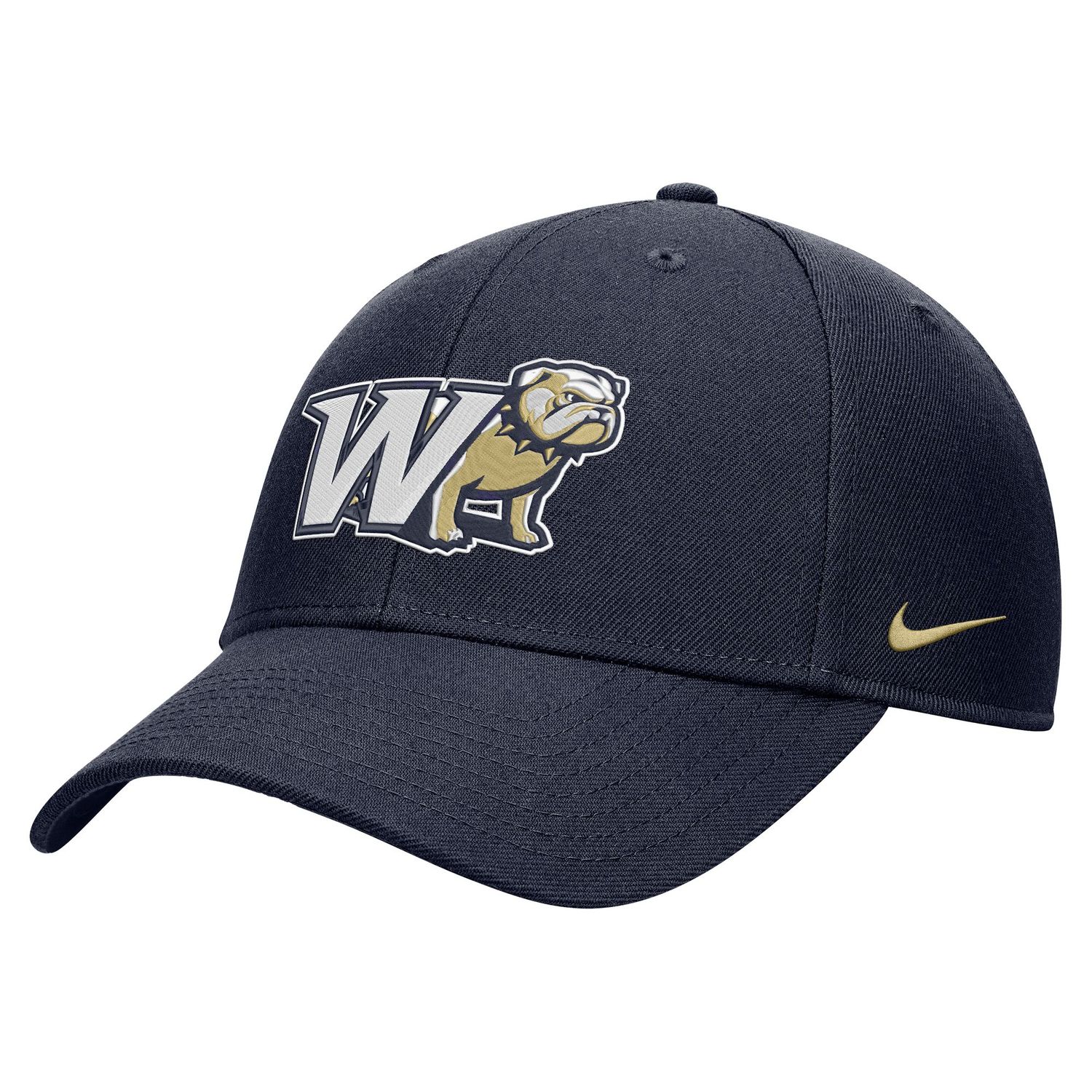 Navy W Full Standing Dog Club Ripstop Structured Adjustable Hat