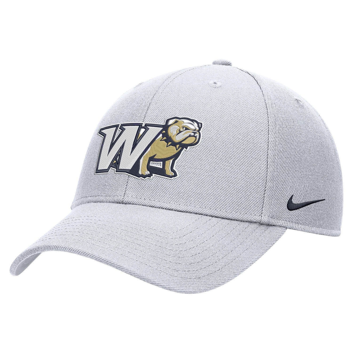 White W Full Standing Dog Club Ripstop Structured Adjustable Hat
