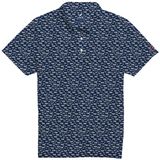 Navy Dog Head W All Over Saturdays Sublimated Polo, Size: SM