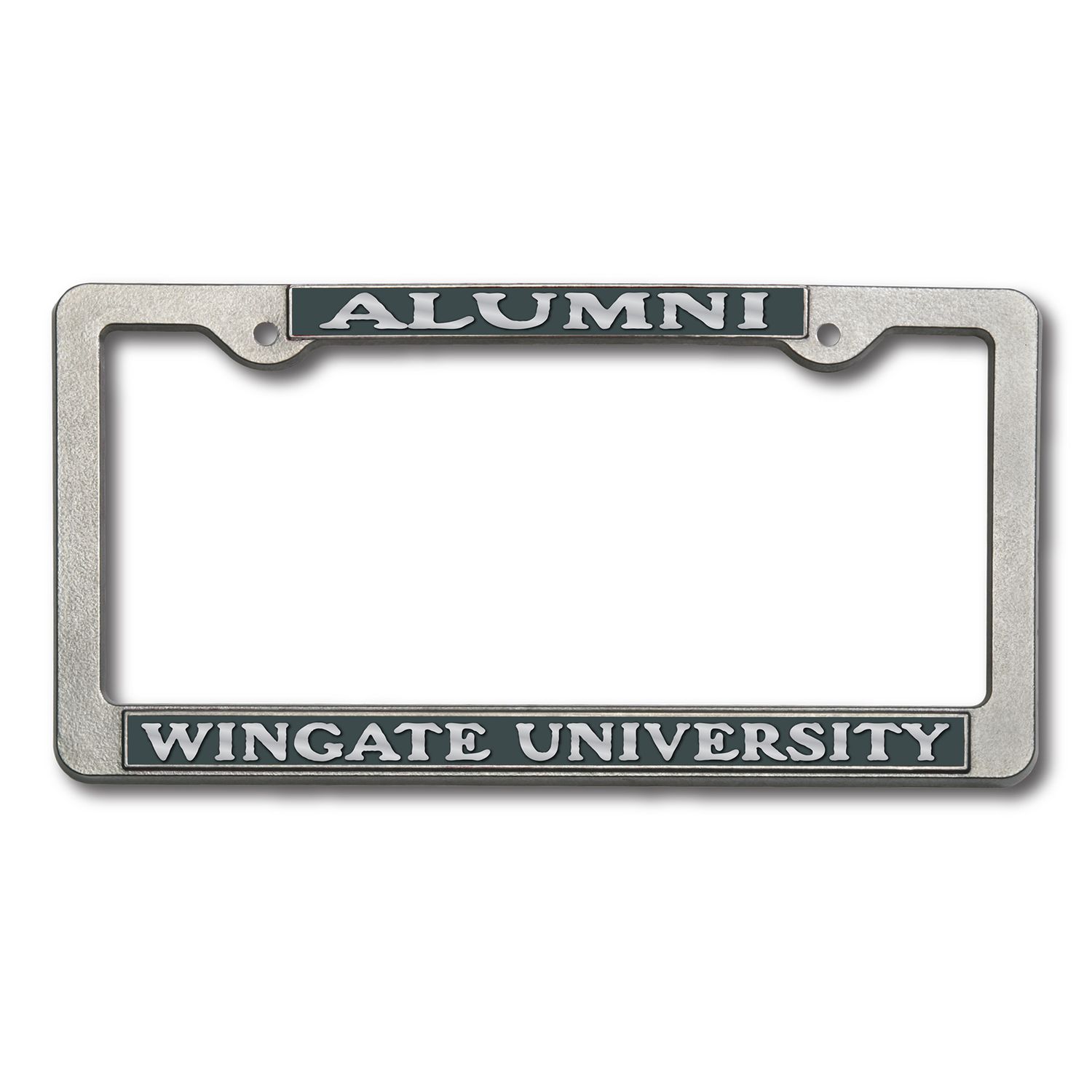 State Compliant Pewter Wingate University Alumni License Plate Frame