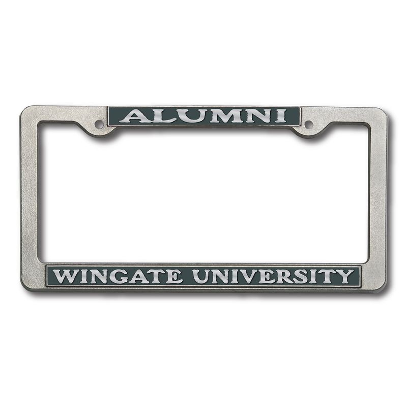 State Compliant Pewter Wingate University Alumni License Plate Frame