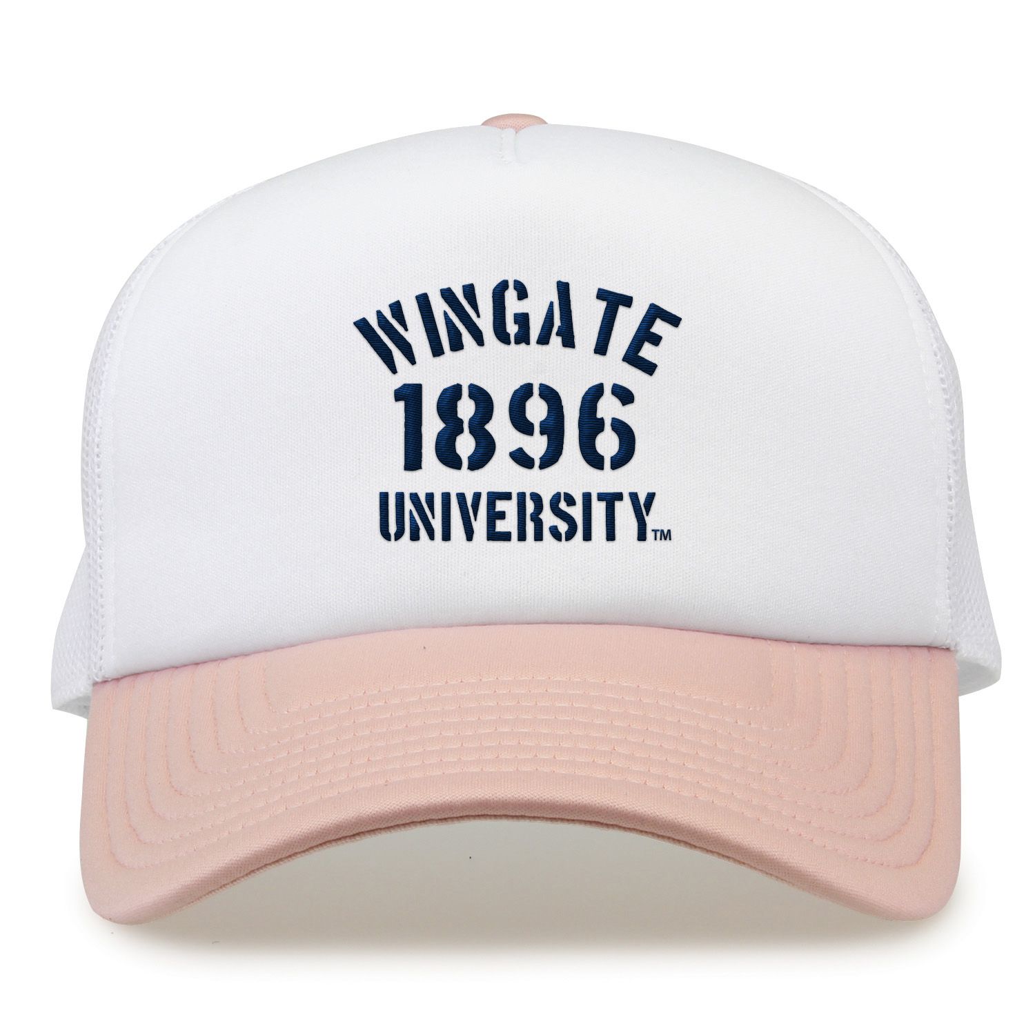 Cameo Pink Wingate 1896 University Embroidered Foam Front Structured Snapback Hat