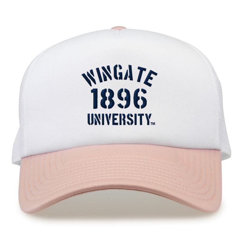 Cameo Pink Wingate 1896 University Embroidered Foam Front Structured Snapback Hat