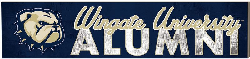 3" x 13" Navy Wooden Wingate University Alumni Plaque