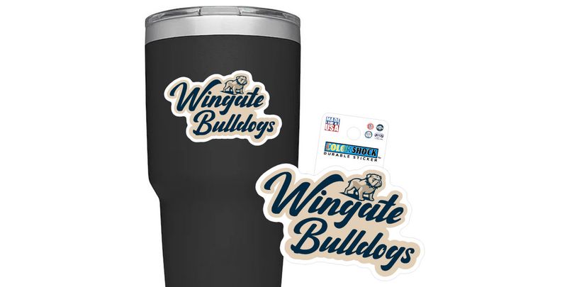 2.6&quot; x 3.9&quot; Wingate Bulldogs Full Dog  Durable Sticker