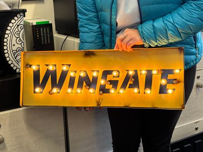 In Store Pick Up Only 25&#39; x 9&#39; Wingate Light Up Metal Sign