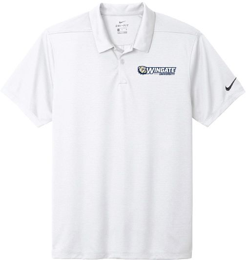 White Dog Head Wingate University Essential Drifit Embroidered Polo, Size: MD