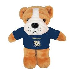 12&quot; Brown Bulldog Dog Head Wingate Shirt Pal Bean Buddy Plush