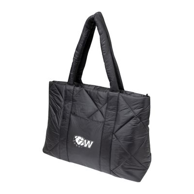 Black Wingate Dog Head Luxe Quilted Puffer Tote