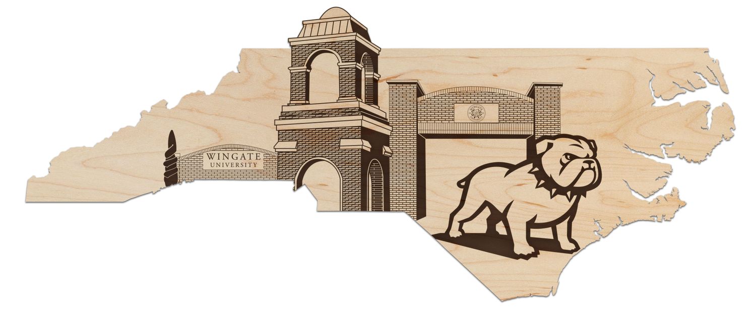 In Store Pick Up Only 33.5&quot; x 12&quot; x .25&quot; Maple Wingate Collage on State Wood Wall Hanging