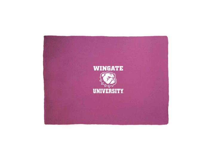 60&quot; x 85&quot; Cherry Blossom Wingate Dog Head University Stadium Style Sweatshirt Blanket