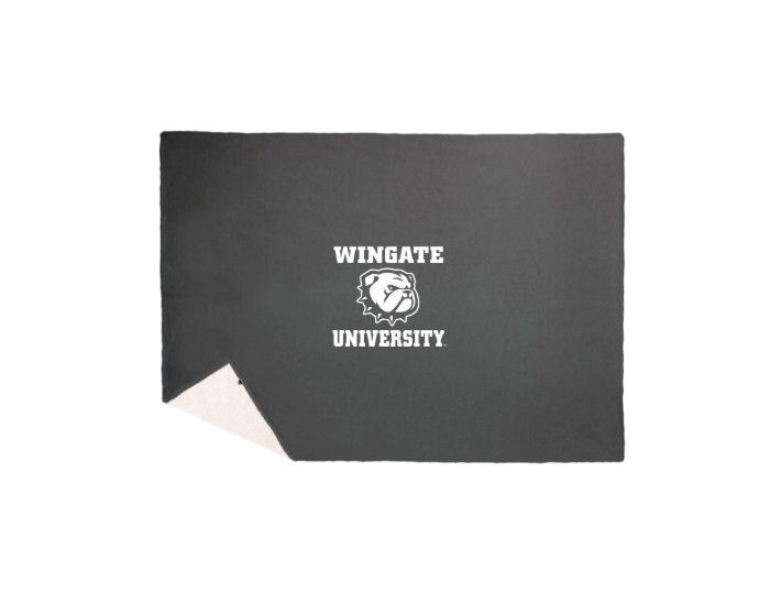 60&quot; x 85&quot; Dark Grey Wingate Dog Head University Stadium Style Sweatshirt Blanket