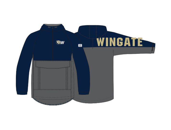 Navy Charcoal Dog Head Wingate Gives Back 1/2 Zip Anorak Jacket