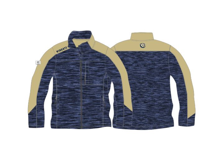 Navy Grey Wingate Dog Head Dad FZ Full Zip Jacket