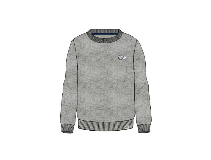 Grey Dog Head W Embroidered Buys A Boat Crewneck Sweater