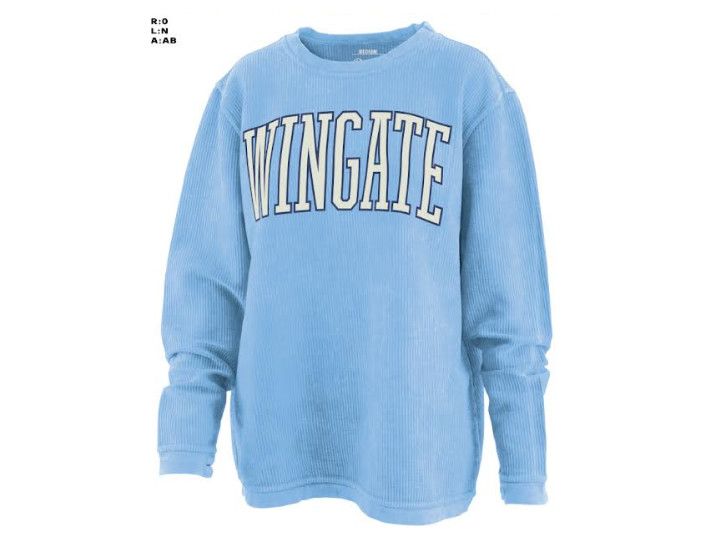 Light Blue Southlawn Wingate University Corded Crew