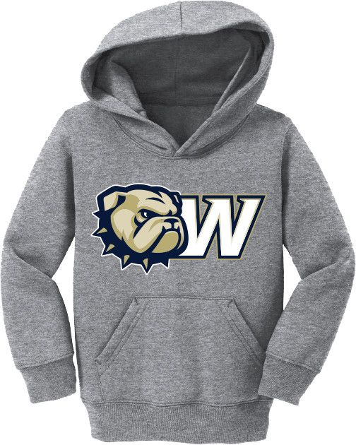 Toddler Grey Dog Head W Hoodie Sweatshirt