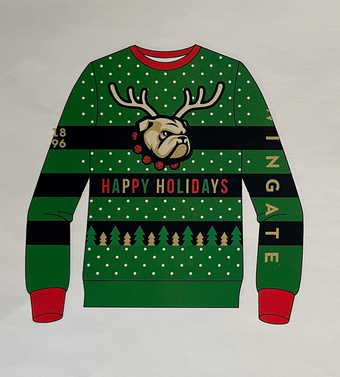 Ugly Wingate Christmas Sweater, Size: LG