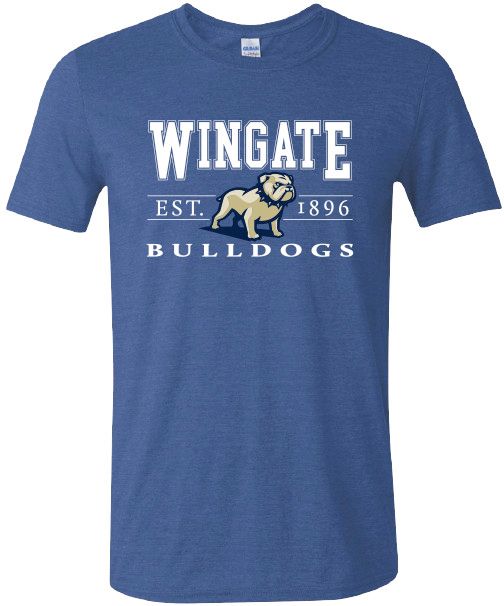 Royal Wingate Full Standing Dog EST 1896 Bulldogs Short Sleeve T Shirt, Size: SM