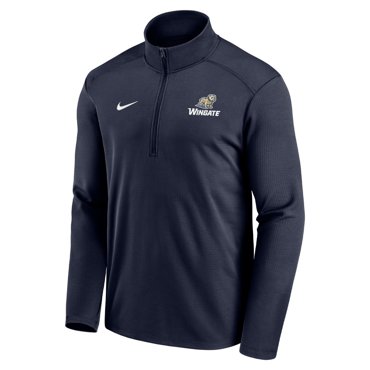 Navy Full Standing Dog Over Wingate Pacer 1/4 Zip, Size: MD