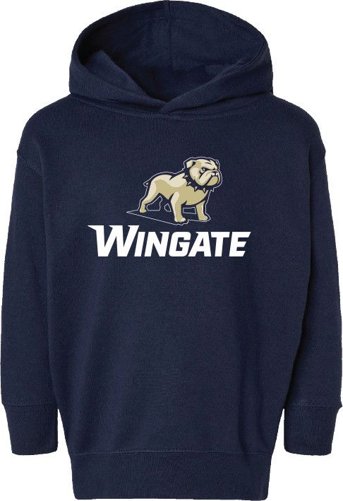 Toddler Navy Full Standing Dog Over Wingate Hoodie Sweatshirt, Size: 2T