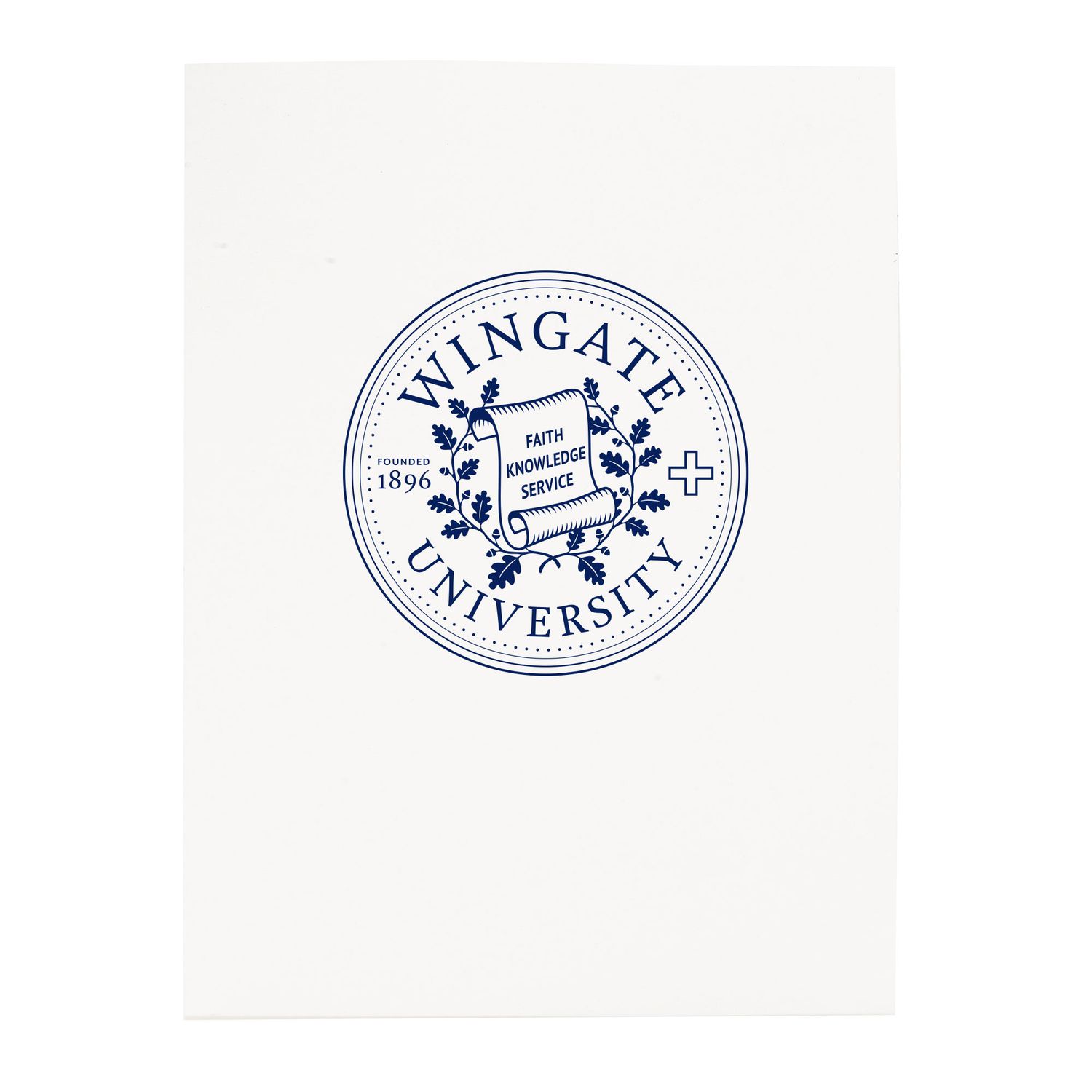 White Navy Seal Gloss Paper 2 Pocket Folder