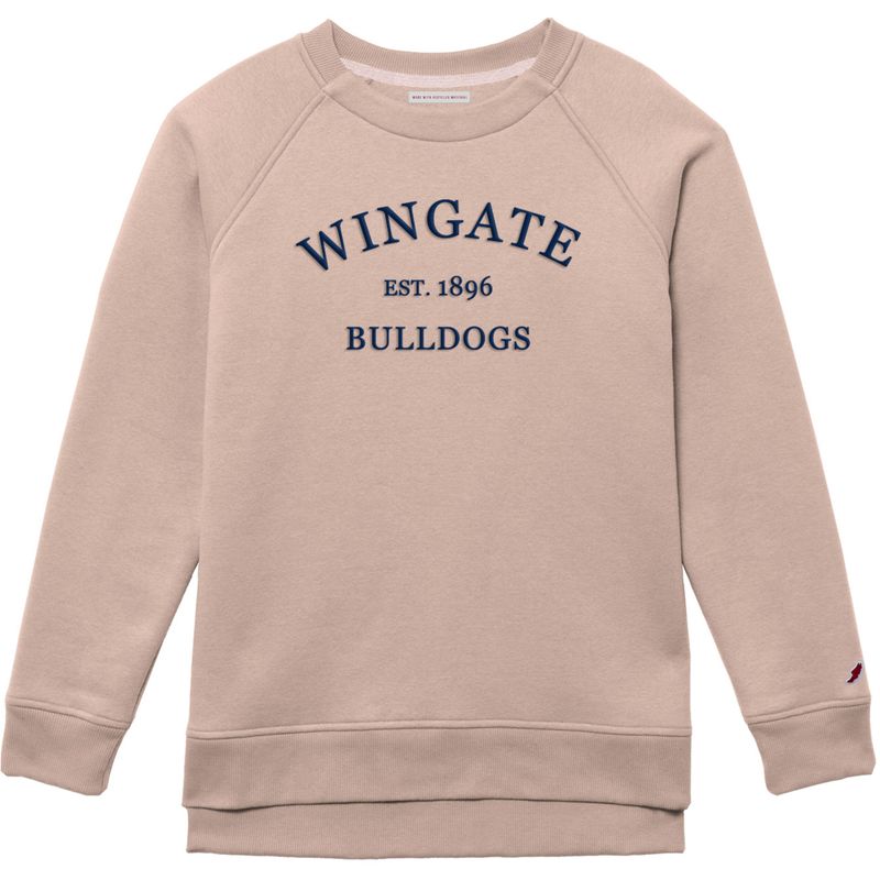 Ladies Quartz Wingate Est 1896 Bulldogs Navy Felt Applique 1991 Crewneck Sweatshirt