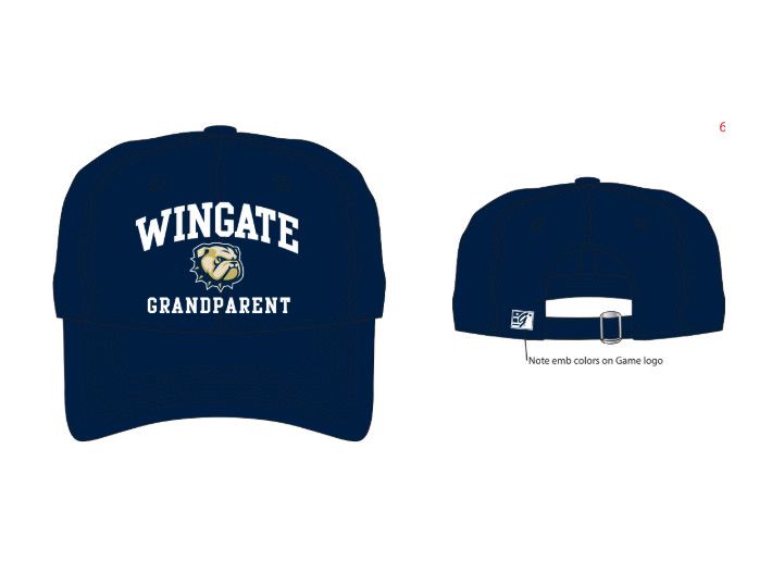 Navy Dog Head Wingate Grandparent Unstructured Adjustable Hat