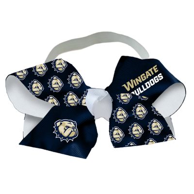 Wingate Bulldogs Dog Head Big Bow Headband