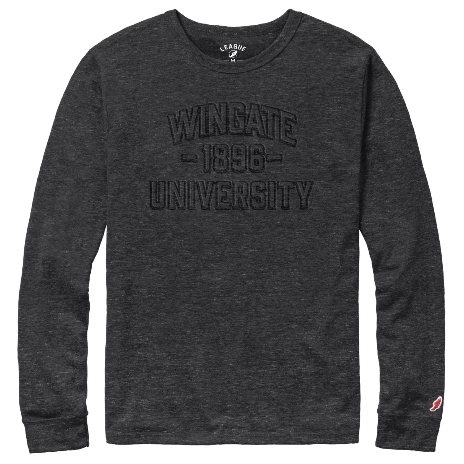 Varsity Slate 3D Puff Letter Wingate 1896 University Victory Falls Long Sleeve T Shirt, Size: LG
