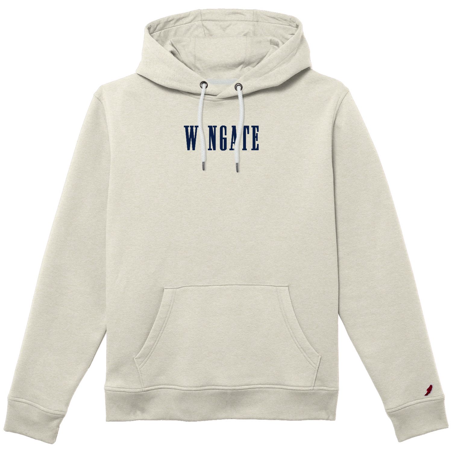 Oatmeal Wingate Embroidered Foam 1991 Hoodie Sweatshirt, Size: SM