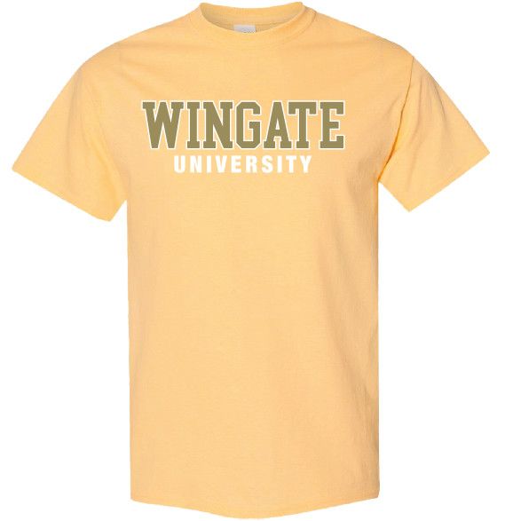 Yellow Wingate University Short Sleeve T Shirt , Size: 2X