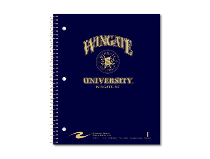 1 Subject Navy Wingate Seal University Spiral Notebook