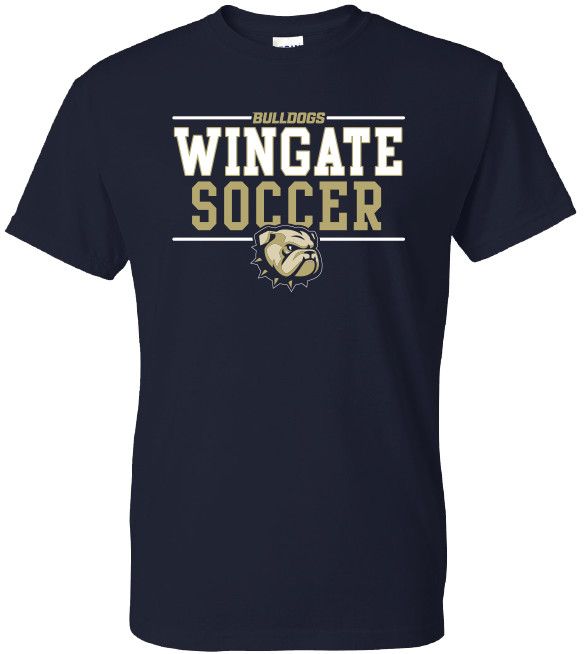 Navy Bulldogs Wingate Soccer Dog Head Short Sleeve T Shirt, Size: SM