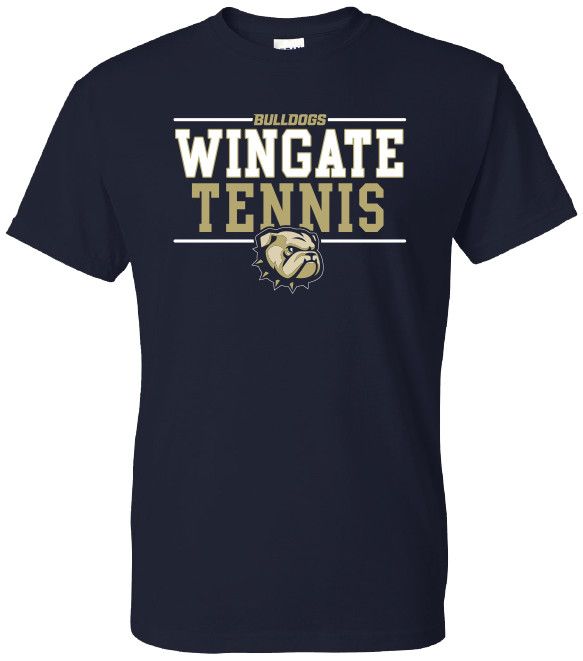 Navy Bulldogs Wingate Tennis Dog Head Short Sleeve T Shirt, Size: SM