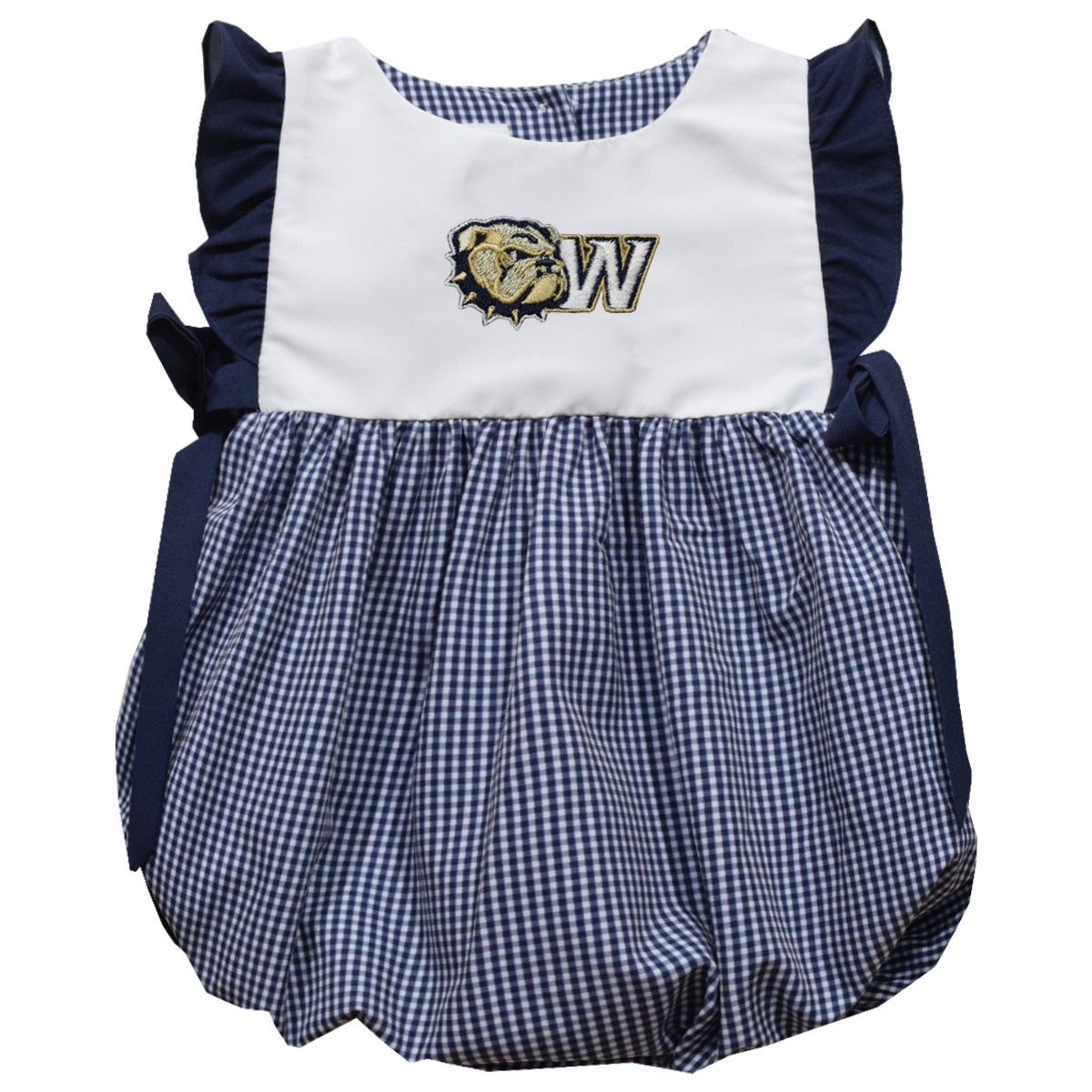 Infant Embroidered Dog Head W Mini Check Bubble, Size: 6M