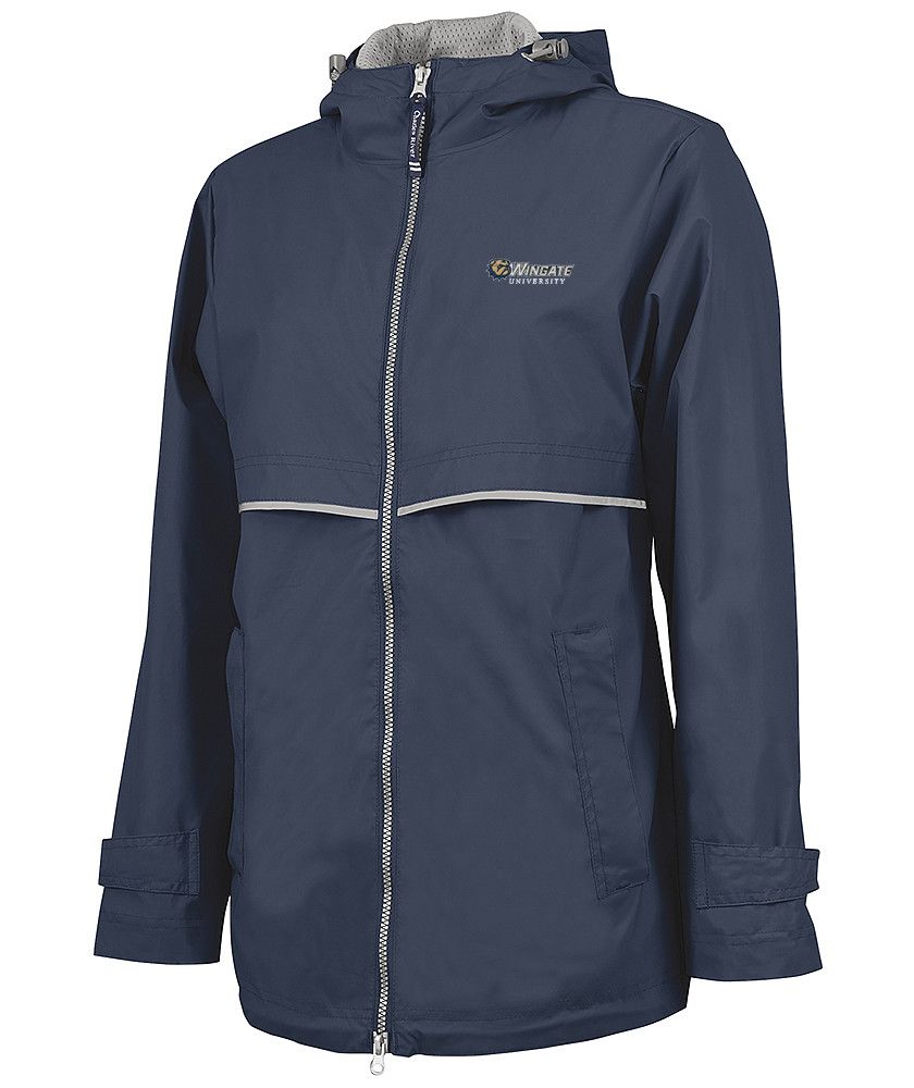 Navy Dog Head Wingate Waterproof Raincoat Jacket, Size: SM