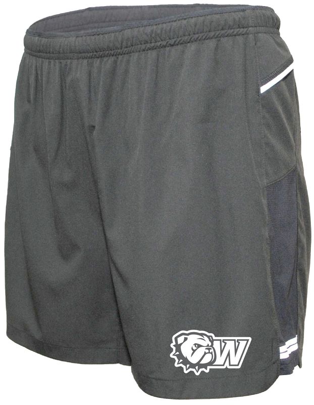 Mens 5&quot; Charcoal Dog Head W 2-in-1 Running Short