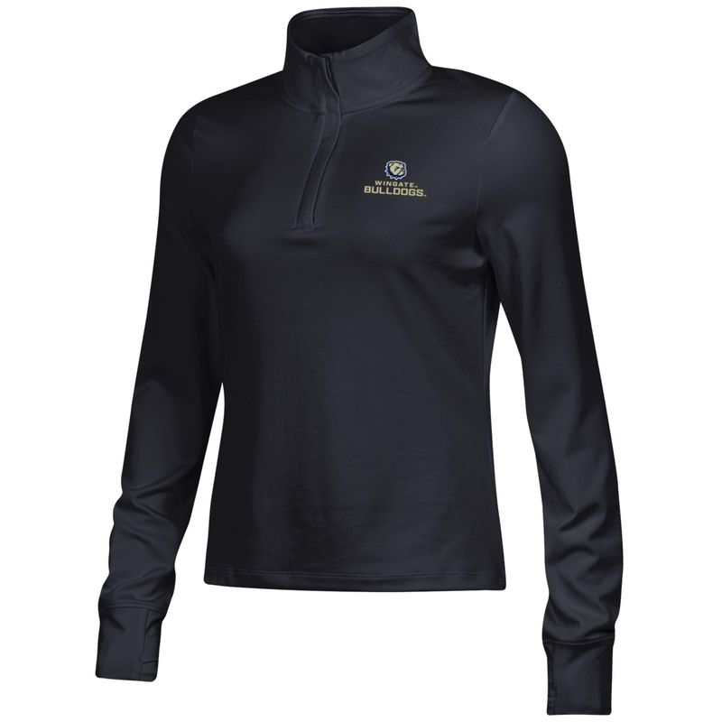 Ladies Black Dog Head Wingate Bulldogs Motion 1/4 Zip Jacket