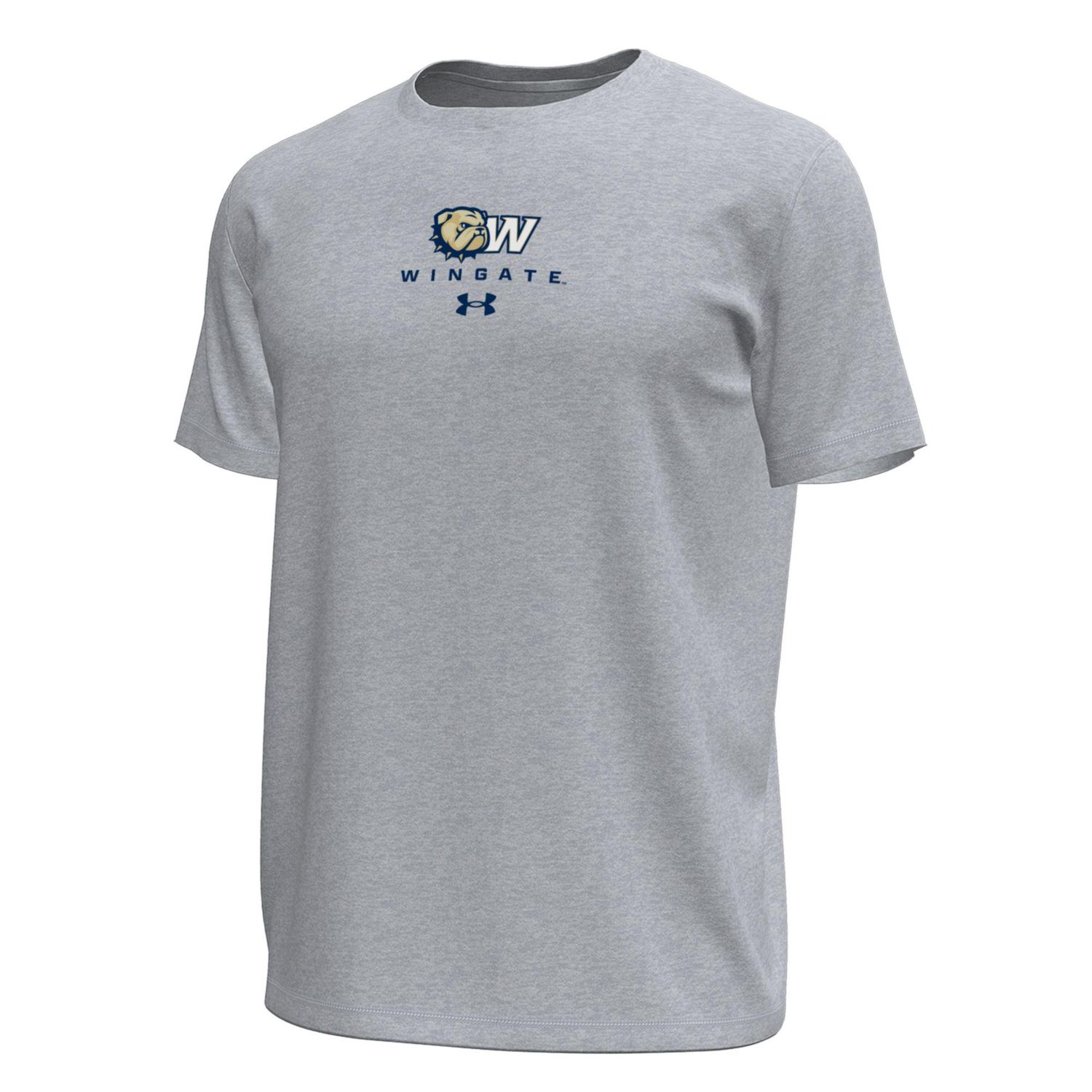 Grey Wingate University Dog Wellspring Bulldogs Est 1896 Tech Stretch Drifit Short Sleeve T Shirt, Size: SM