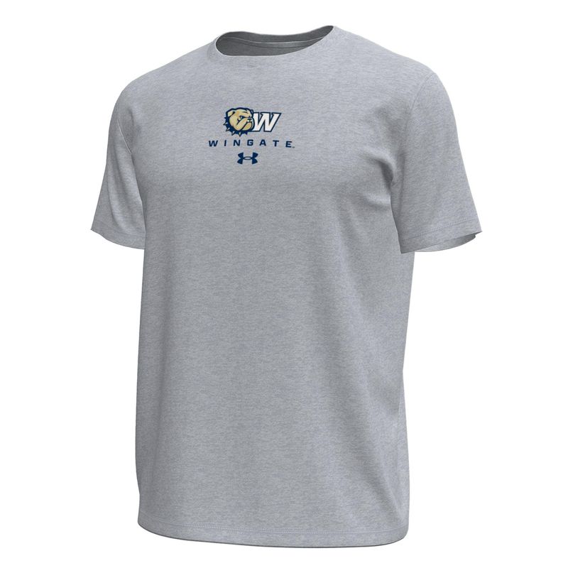 Grey Wingate University Dog Wellspring Bulldogs Est 1896 Tech Stretch Drifit Short Sleeve T Shirt
