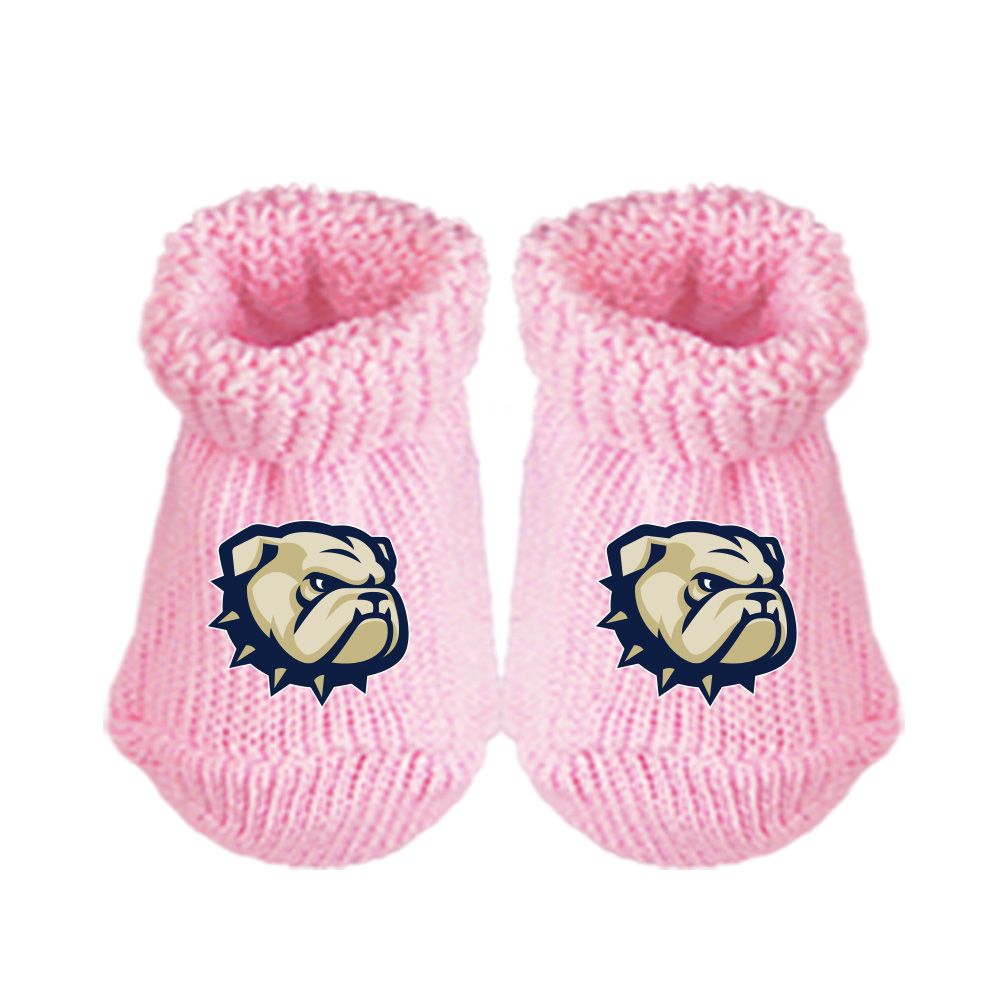 Infant Pink Dog Head Gift Box Booties