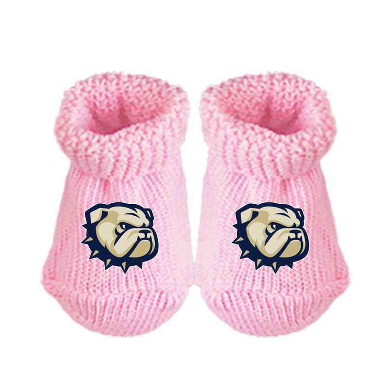 Infant Pink Dog Head Gift Box Booties