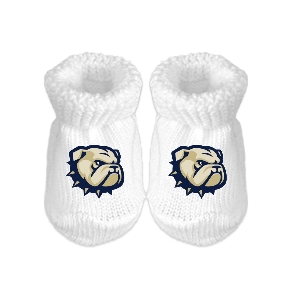 Infant White Dog Head Gift Box Booties