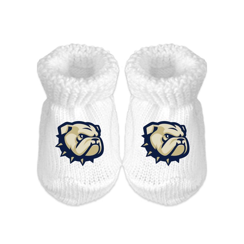 Infant White Dog Head Gift Box Booties