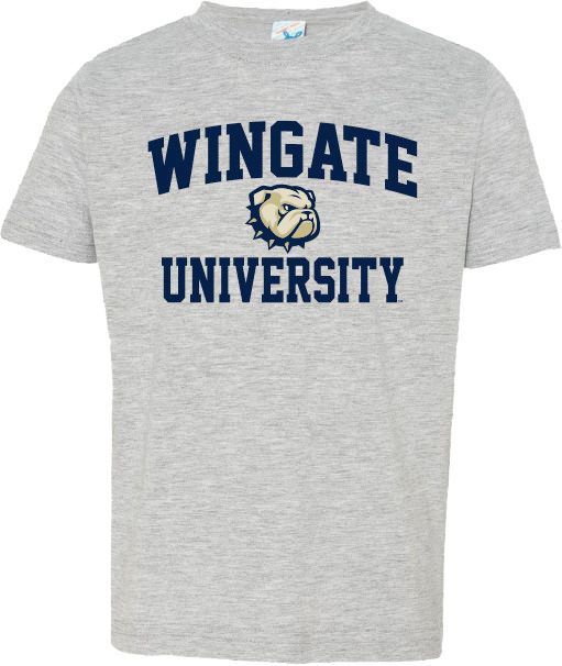 Toddler Grey Wingate Dog Head University Short Sleeve T Shirt, Size: 2T